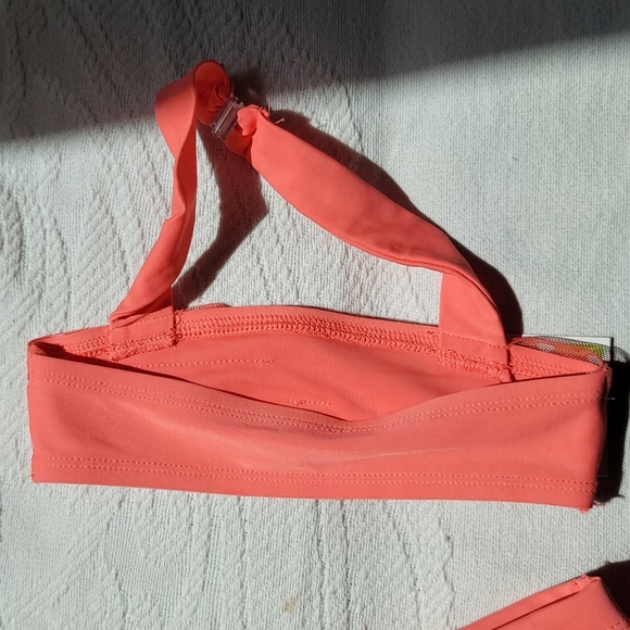 Girls 2 piece bathing suit Coral polka-dot - Picture 3 of 5